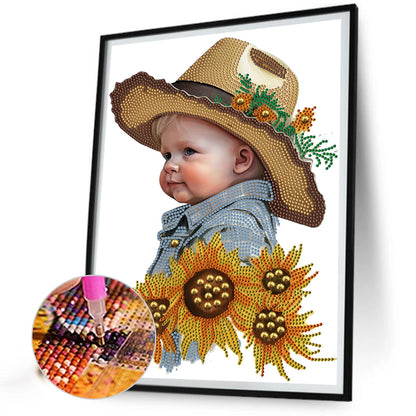 Cowboy Kid - Special Shaped Drill Diamond Painting 30*40CM