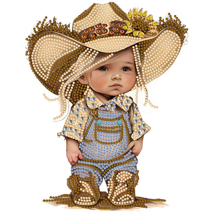 Farm Cowboy Kids - Special Shaped Drill Diamond Painting 30*30CM