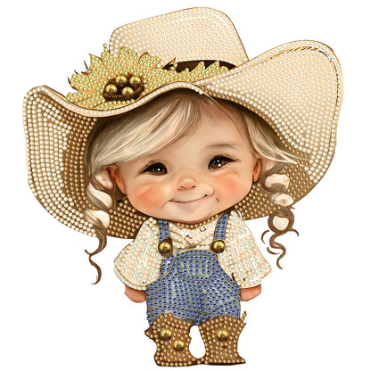 Farm Cowboy Kids - Special Shaped Drill Diamond Painting 30*30CM