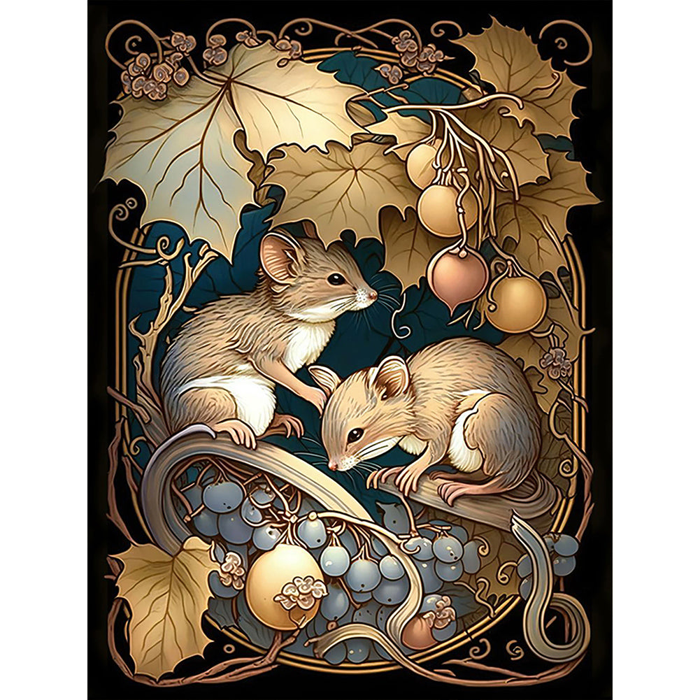 Little Mouse - Full Round Drill Diamond Painting 30*40CM