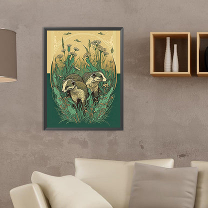 Badger - Full Round Drill Diamond Painting 30*40CM