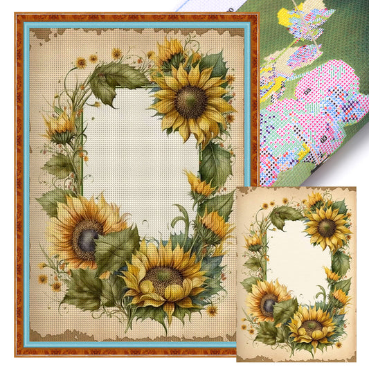 Retro Poster - Sunflower - 11CT Stamped Cross Stitch 40*60CM