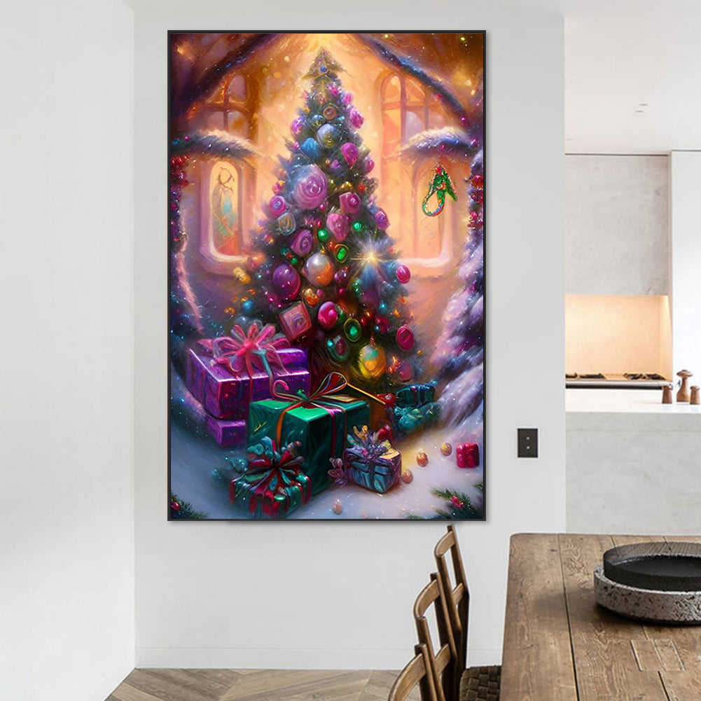 Christmas Tree - AB Round Drill Diamond Painting 45*70CM