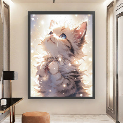 Cartoon Cat - 11CT Stamped Cross Stitch 50*65CM