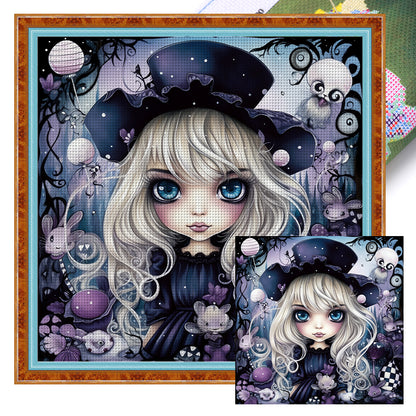 Big-Eyed Doll - 11CT Stamped Cross Stitch 60*60CM