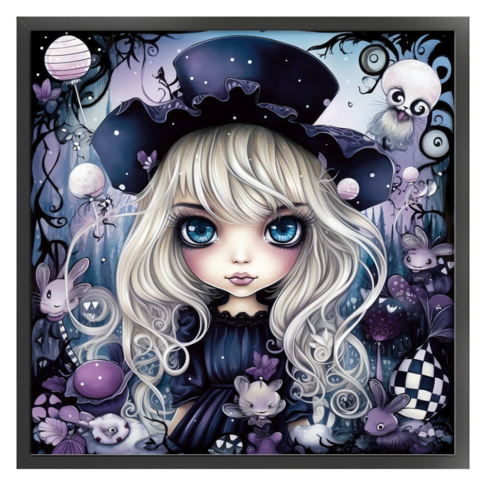 Big-Eyed Doll - 11CT Stamped Cross Stitch 60*60CM