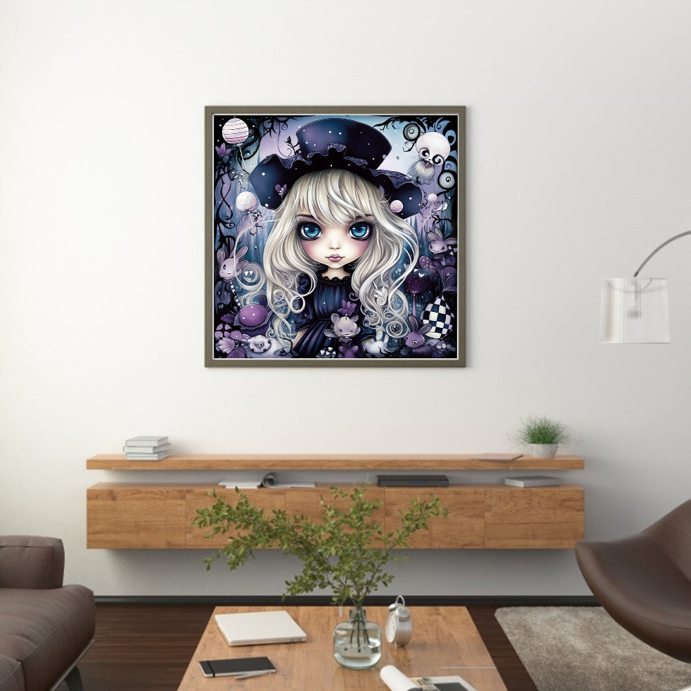 Big-Eyed Doll - 11CT Stamped Cross Stitch 60*60CM