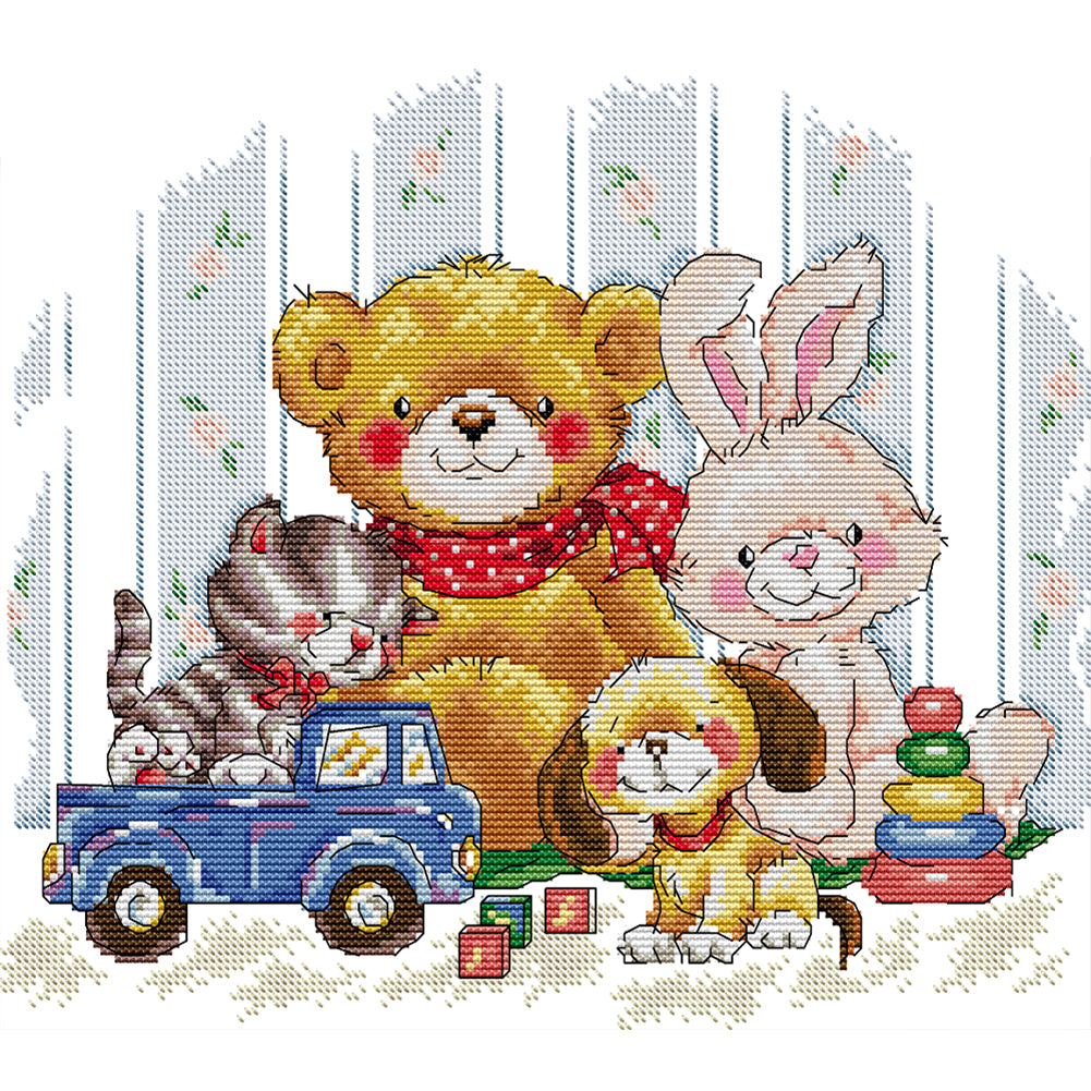 Good Friend - 14CT Stamped Cross Stitch 35*31CM(Joy Sunday)