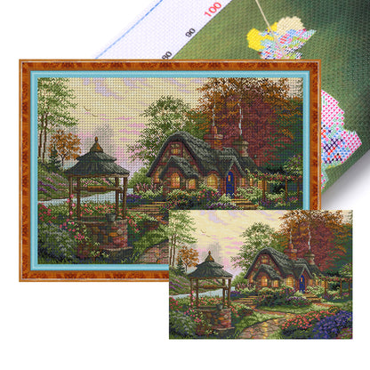 Wishing Hut - 14CT Stamped Cross Stitch 57*42CM(Joy Sunday)