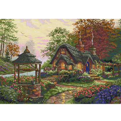 Wishing Hut - 14CT Stamped Cross Stitch 57*42CM(Joy Sunday)