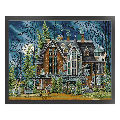 Dark Castle - 14CT Stamped Cross Stitch 59*46CM(Joy Sunday)