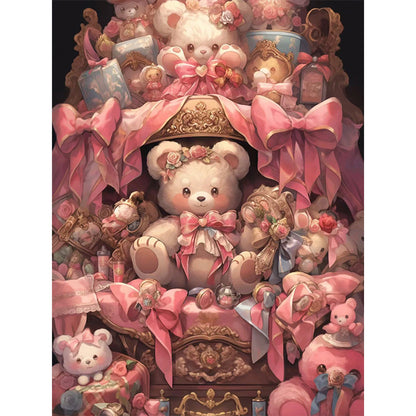 Cute Bear - 16CT Stamped Cross Stitch 50*65CM