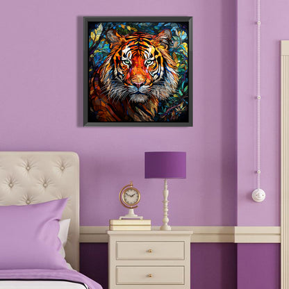 Tiger Glass Painting - Full Round Drill Diamond Painting 40*40CM