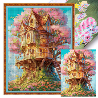 Treehouse - 16CT Stamped Cross Stitch 50*65CM