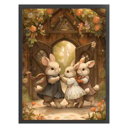 Little Rabbit In Autumn - 16CT Stamped Cross Stitch 50*65CM