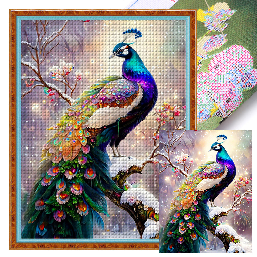 Peacock - 16CT Stamped Cross Stitch 50*65CM