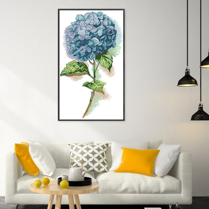 Blue Hydrangeas - 14CT Stamped Cross Stitch 22*35CM(Joy Sunday)