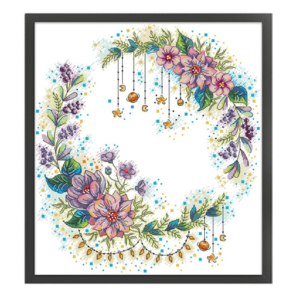 Fairy Garland - 14CT Stamped Cross Stitch 36*40CM(Joy Sunday)