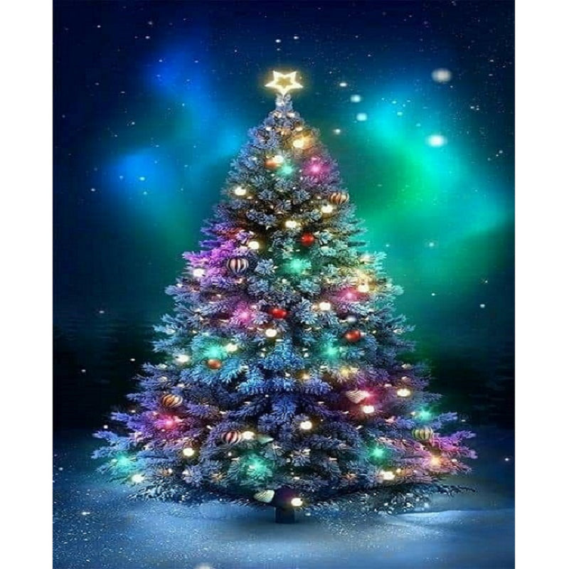 Christmas Tree With Lanterns - Full Square Drill Diamond Painting 40*50CM