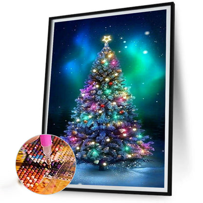 Christmas Tree With Lanterns - Full Square Drill Diamond Painting 40*50CM