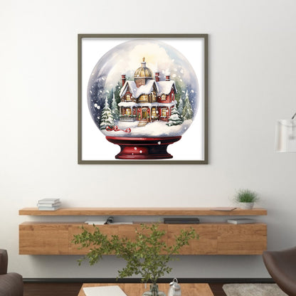 Christmas Crystal Ball - 18CT Stamped Cross Stitch 25*25CM