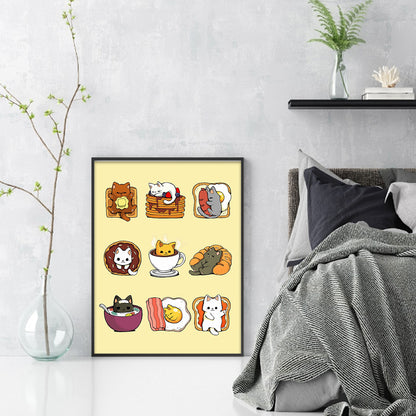 Cartoon Kitten - 11CT Stamped Cross Stitch 40*55CM