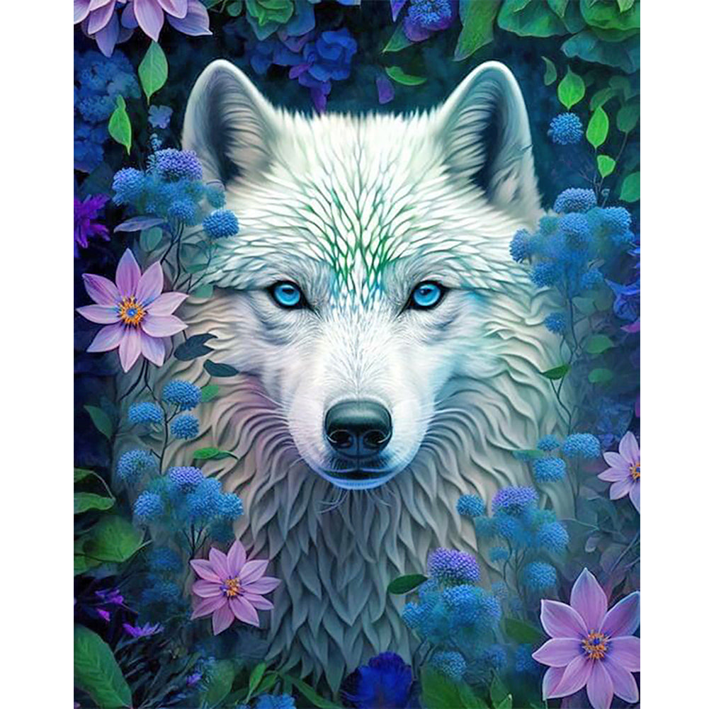White Wolf - Full Round Drill Diamond Painting 40*50CM