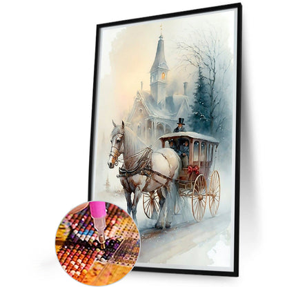 Igloo And Carriage - Full Round Drill Diamond Painting 40*60CM