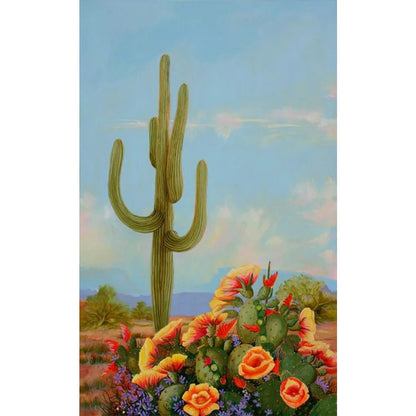 Cactus Flower - Full Round Drill Diamond Painting 30*50CM