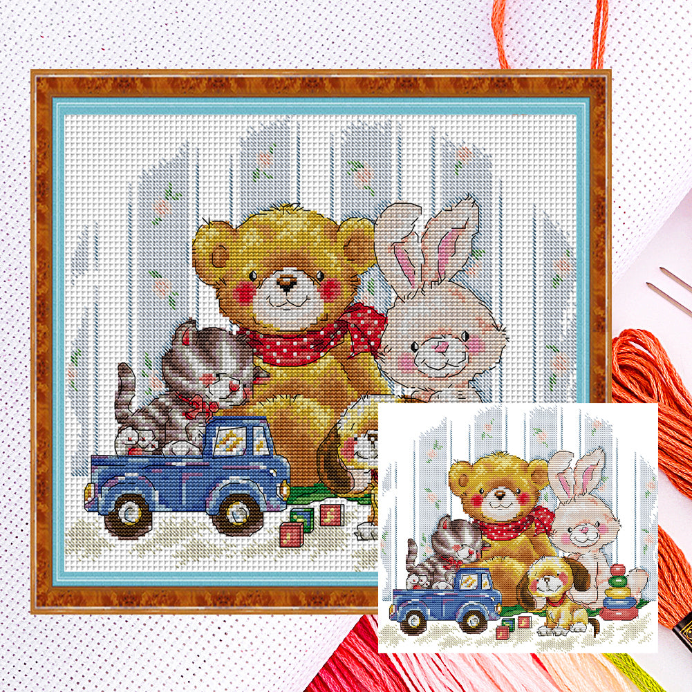 Good Friend - 14CT Counted Cross Stitch 35*31CM(Joy Sunday)