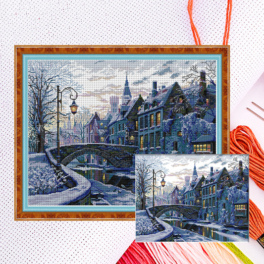 Winter Night - 14CT Counted Cross Stitch 54*43CM(Joy Sunday)