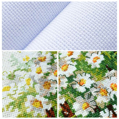 Flowers - 14CT Counted Cross Stitch 26*34CM(Joy Sunday)