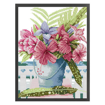 Flowers - 14CT Counted Cross Stitch 26*34CM(Joy Sunday)