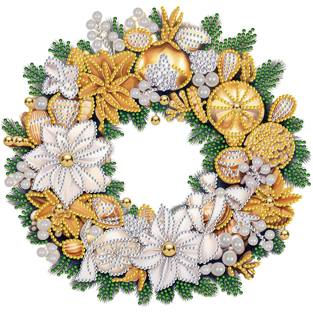 Christmas Wreath -Special Shaped Drill Diamond Painting 30*30CM