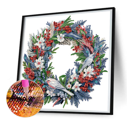 Christmas Wreath -Special Shaped Drill Diamond Painting 30*30CM