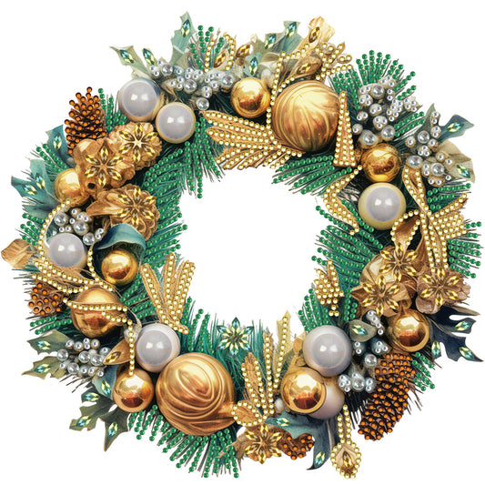 Christmas Wreath -Special Shaped Drill Diamond Painting 30*30CM