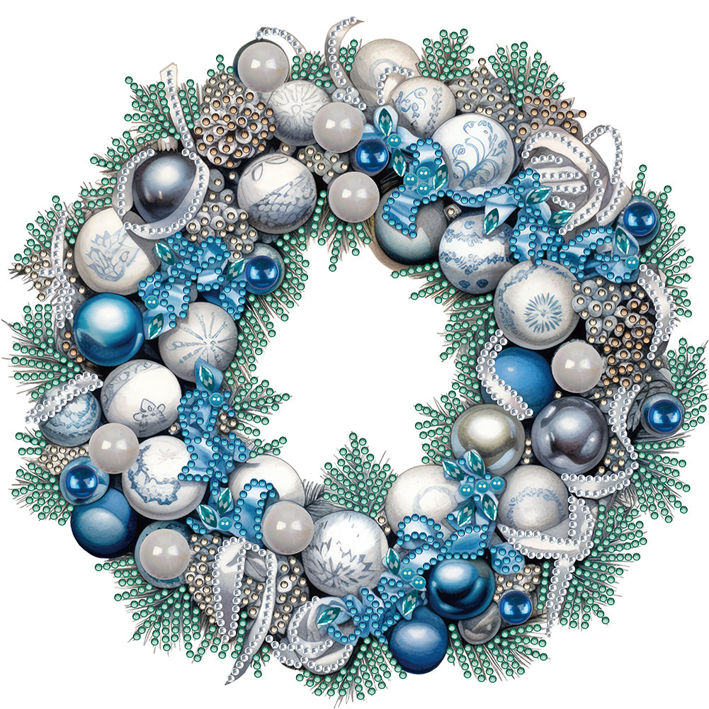 Christmas Wreath -Special Shaped Drill Diamond Painting 30*30CM