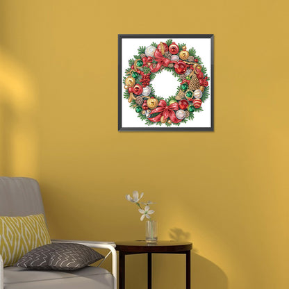 Christmas Wreath -Special Shaped Drill Diamond Painting 30*30CM