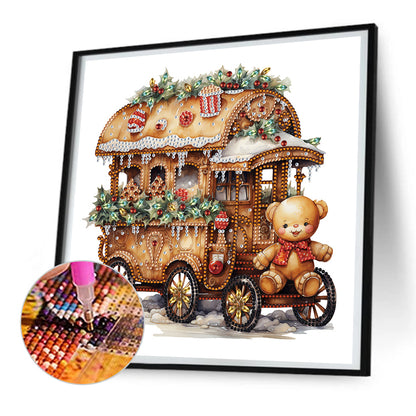 Christmas Cookie Cart - Special Shaped Drill Diamond Painting 30*30CM