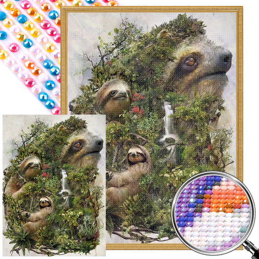 Sloth - Full Round AB Drill Diamond Painting 40*55CM