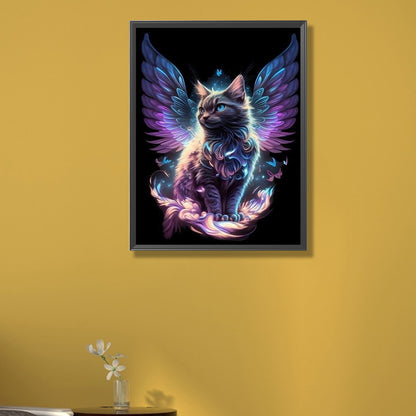 Angel Cat - Full Round AB Drill Diamond Painting 40*55CM