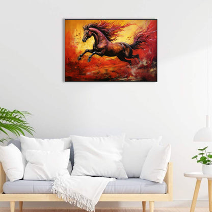 Galloping Wild Horse - Full Round Drill Diamond Painting 60*40CM