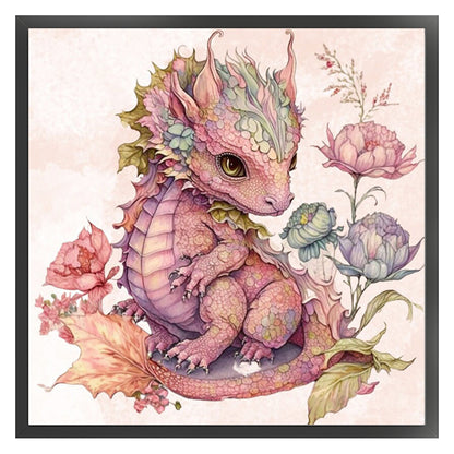 Cute Flower Pterosaur - 11CT Stamped Cross Stitch 50*50CM