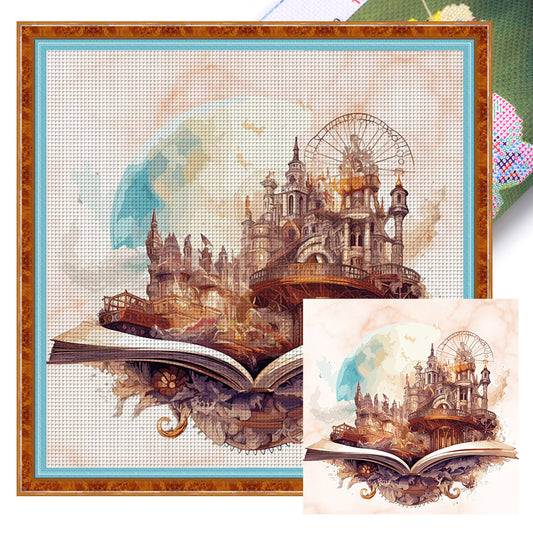 Magic Book - 11CT Stamped Cross Stitch 50*50CM