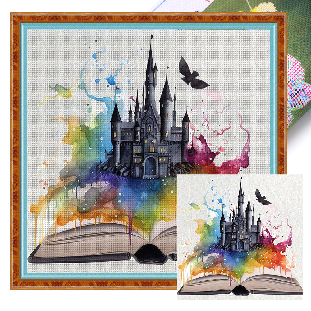 Magic Book - 11CT Stamped Cross Stitch 50*50CM