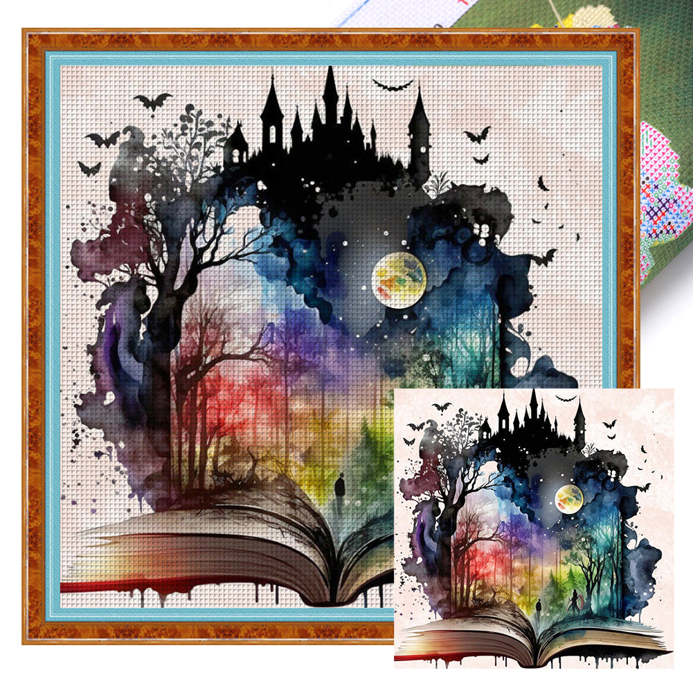 Magic Book - 11CT Stamped Cross Stitch 50*50CM