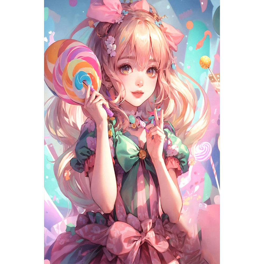 Anime Girl - Full Round AB Drill Diamond Painting 40*60CM