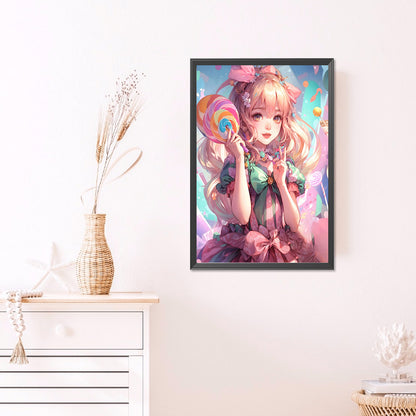 Anime Girl - Full Round AB Drill Diamond Painting 40*60CM