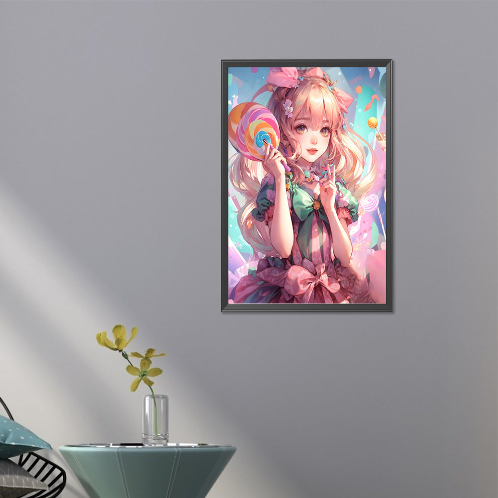 Anime Girl - Full Round AB Drill Diamond Painting 40*60CM