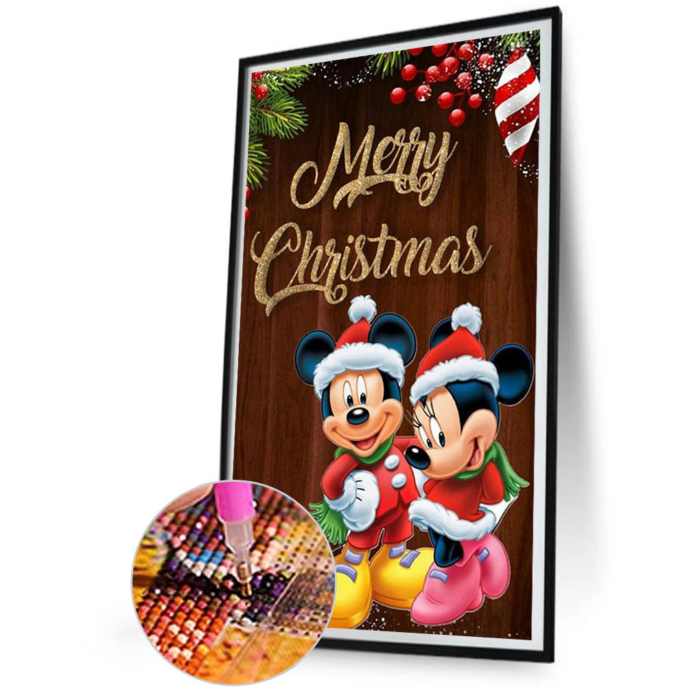 Mickey Mouse For Christmas - Full Round Drill Diamond Painting 30*50CM